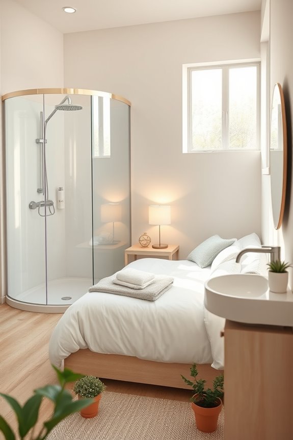round showers maximize space