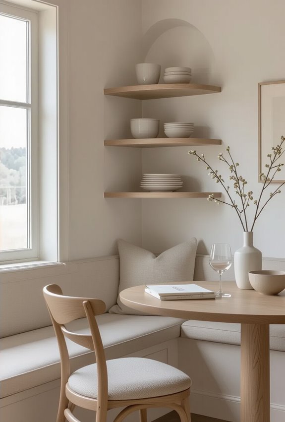 rounded floating corner display