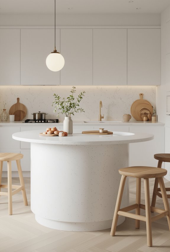 rounded kid friendly kitchen design