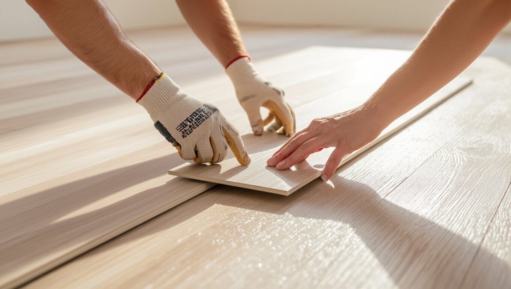 row by row plank installation