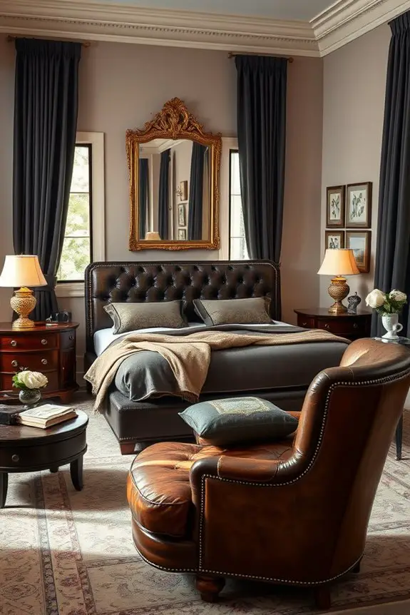 rugged elegance in bedrooms