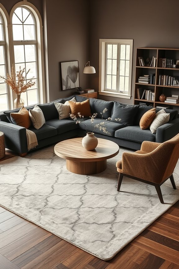 rugs define living spaces