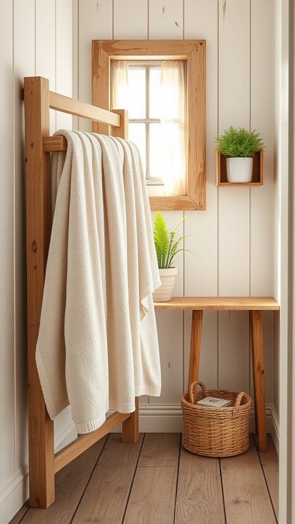 rustic antique towel racks