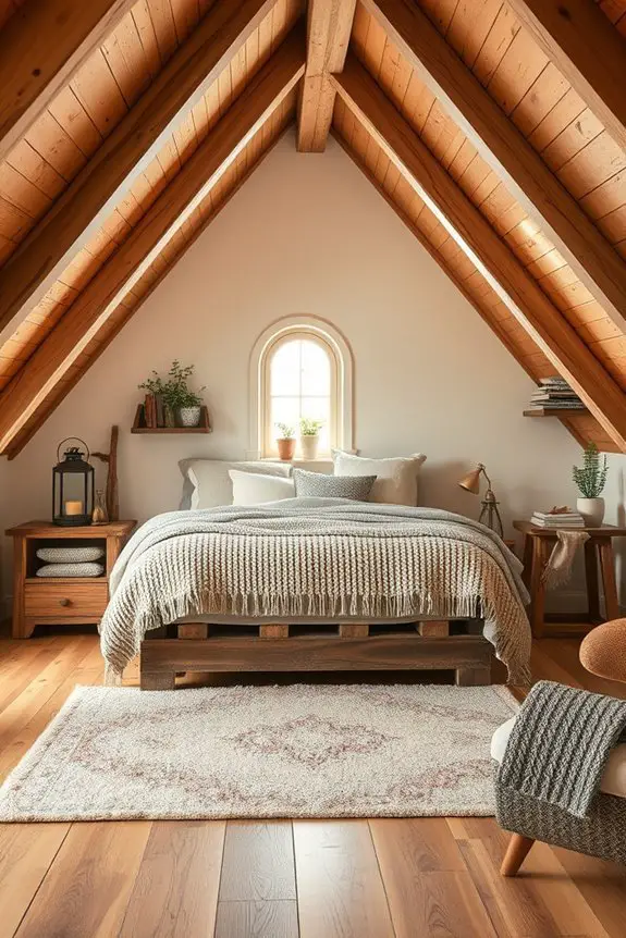 rustic attic bedroom design