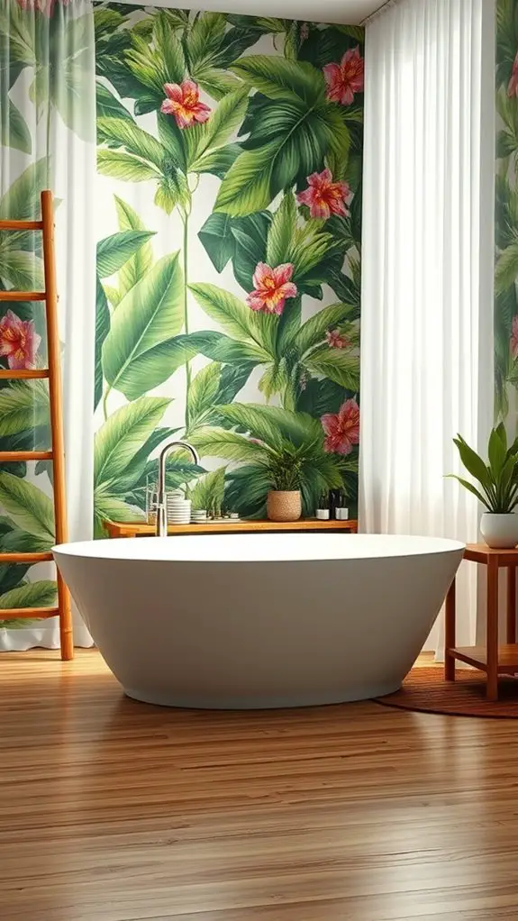 rustic bamboo bathroom accents