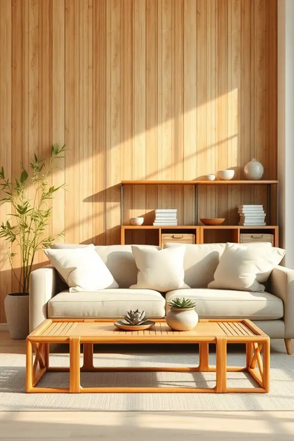 rustic bamboo wall panels