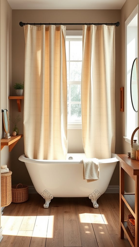 rustic barn door curtains