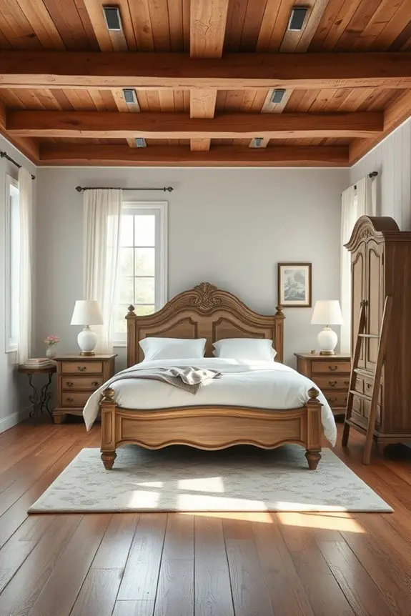 rustic beams enhance elegance