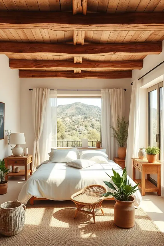 rustic beams enhance mediterranean charm