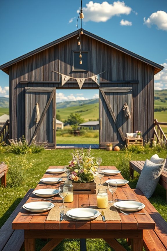 rustic birthday barn celebration