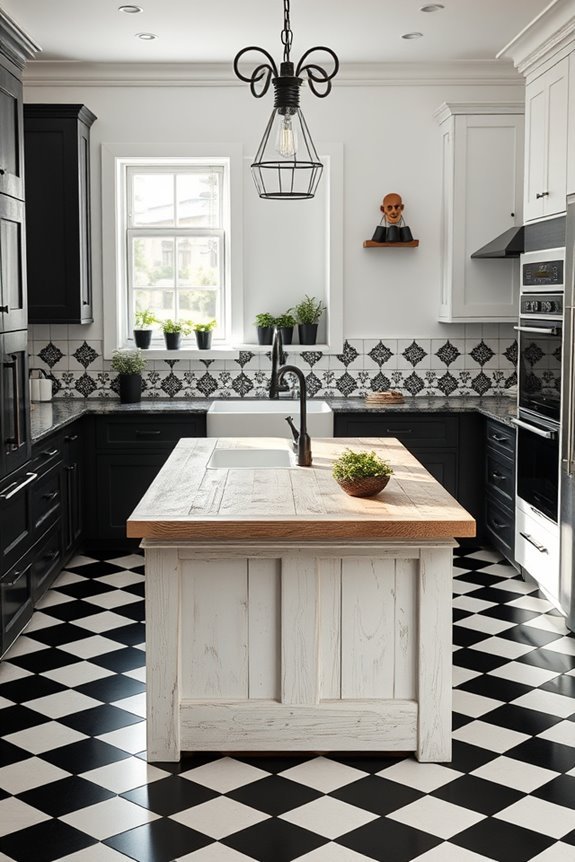 rustic black and white elegance