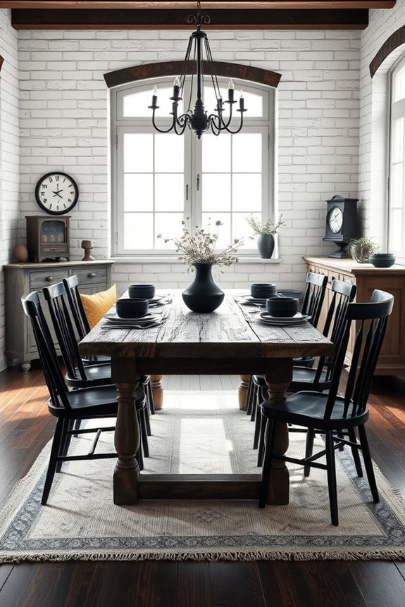 rustic black and white elegance