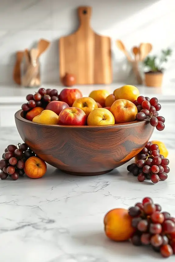 rustic bowls enhance kitchen charm