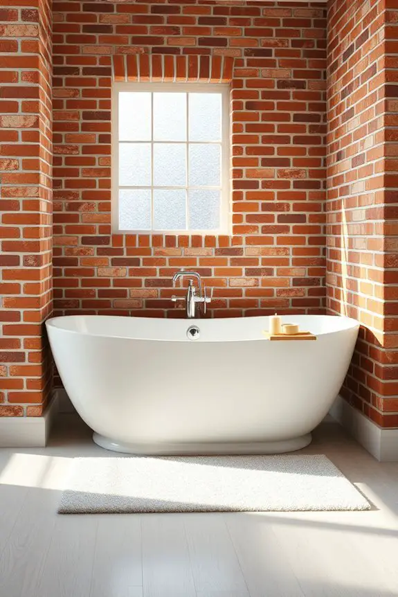 rustic brick bathtub surrounds