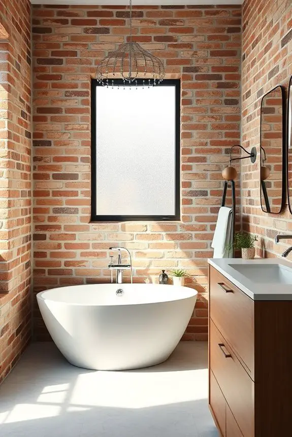 rustic brick modern metallics