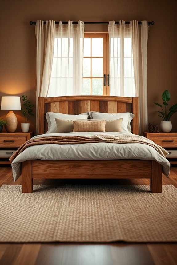 rustic brown bedroom aesthetics