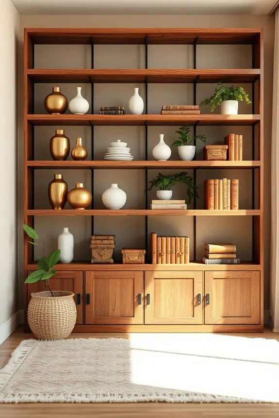 rustic brown shelving solutions