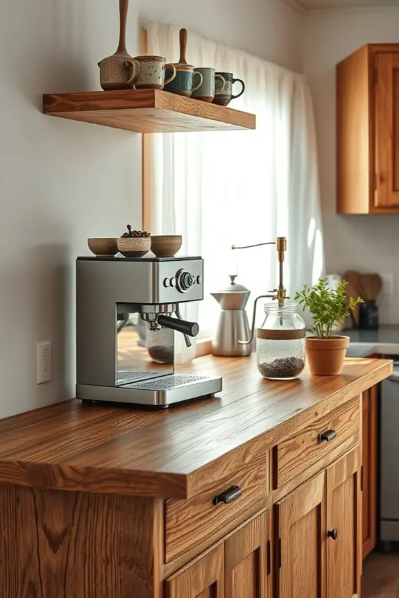 rustic charm coffee station