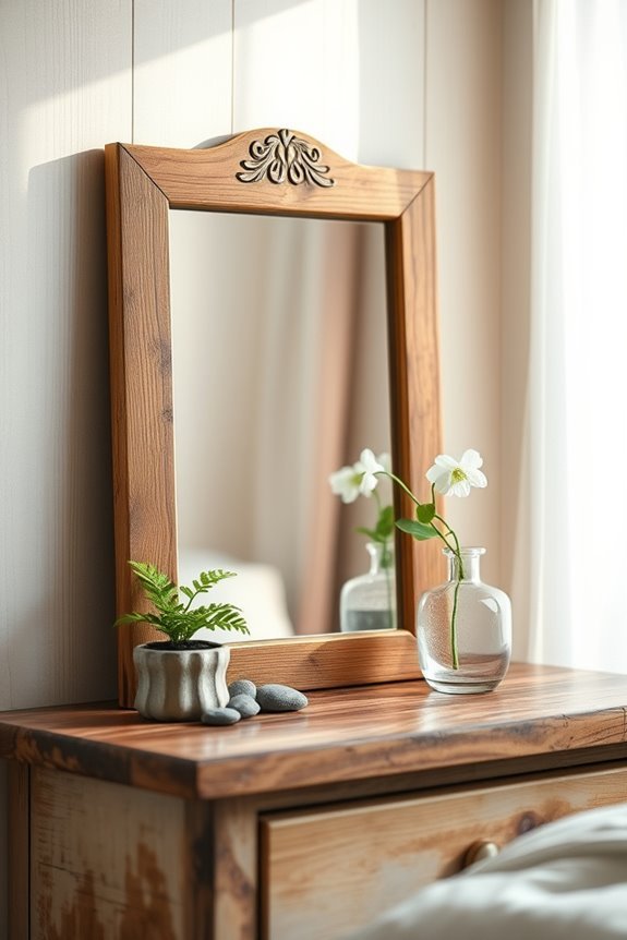rustic charm for bedside decor