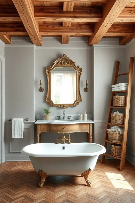 rustic charm in bathrooms