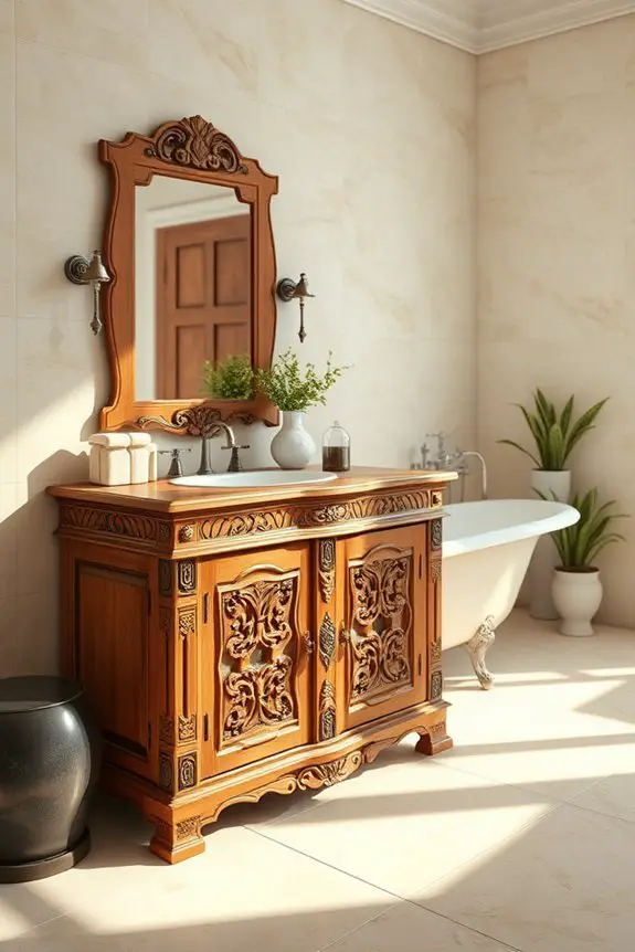 rustic charm in bathrooms