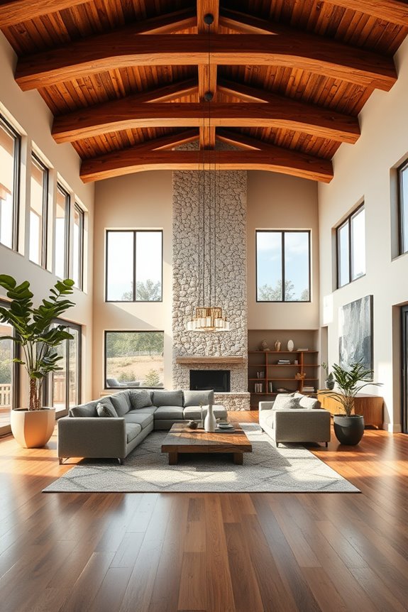 rustic charm with architectural beams