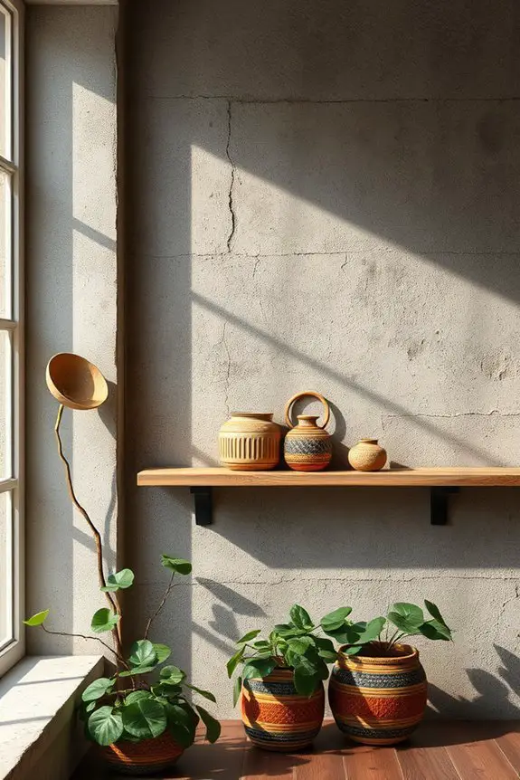 rustic charm with concrete