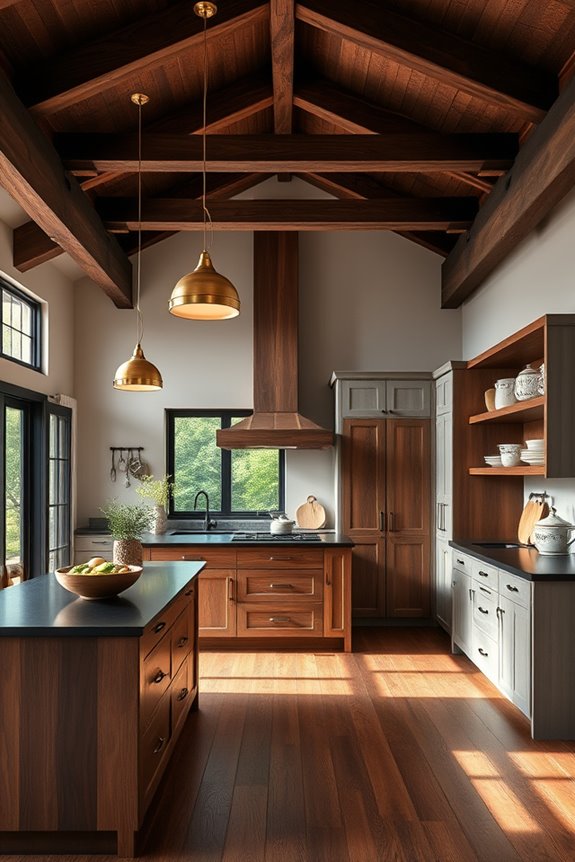 rustic charm with dark beams