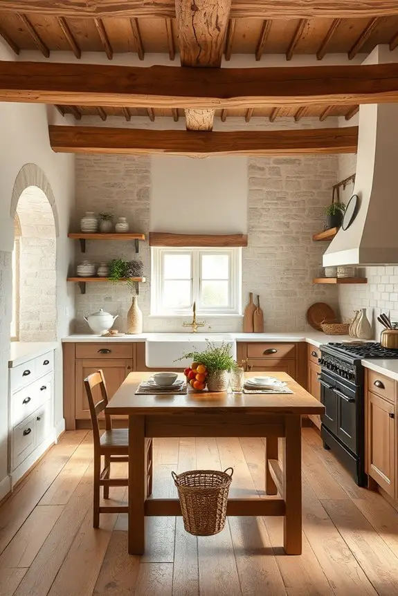 rustic charm with exposed beams