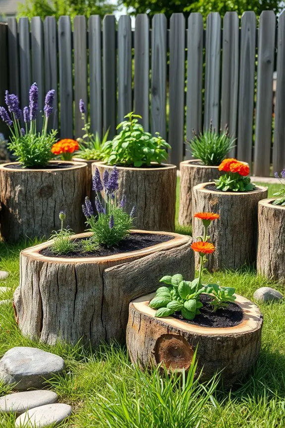 rustic charm with planters