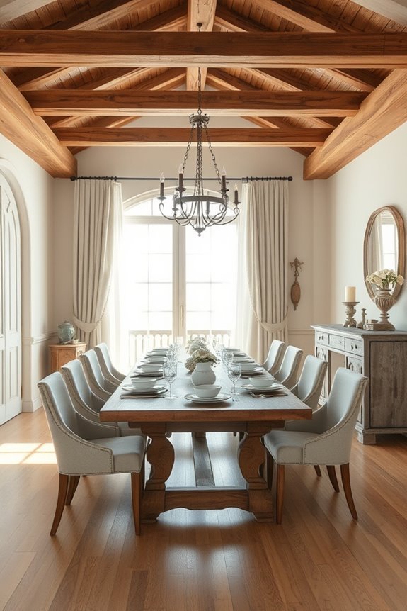 rustic charm with wooden beams
