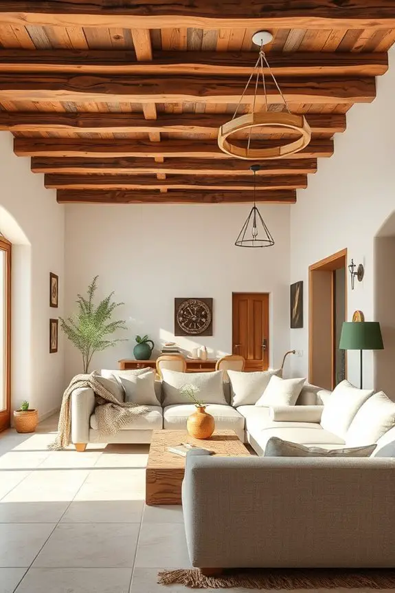 rustic charm with wooden beams
