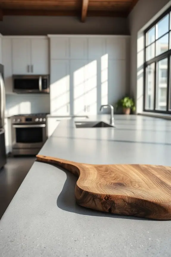 rustic concrete wood countertops