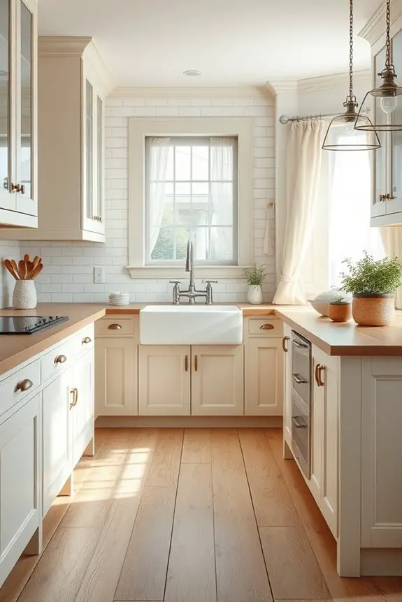 rustic cream kitchen charm