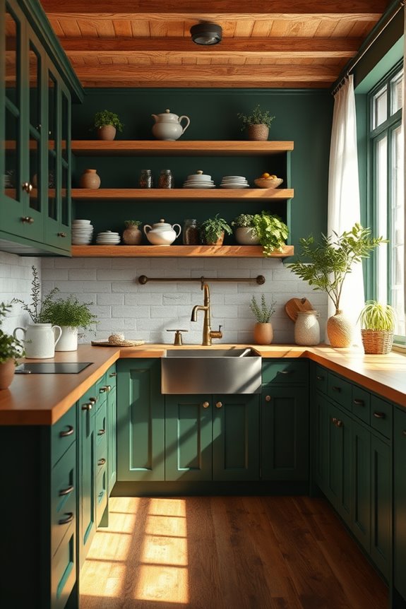 rustic dark green charm