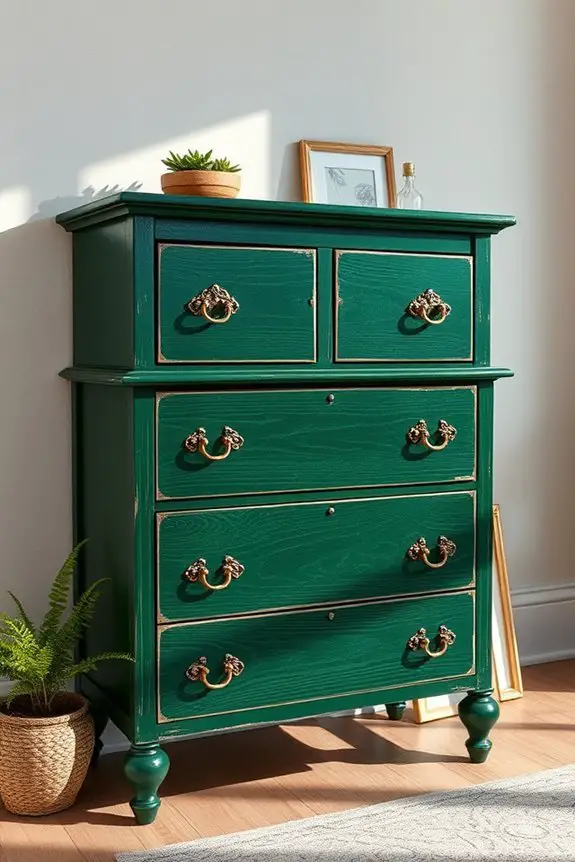 rustic dark green elegance
