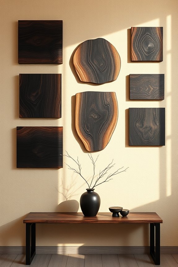 rustic dark wood art
