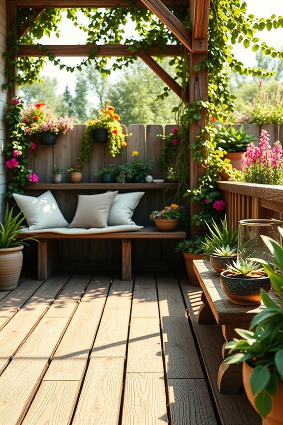 rustic deck for gatherings