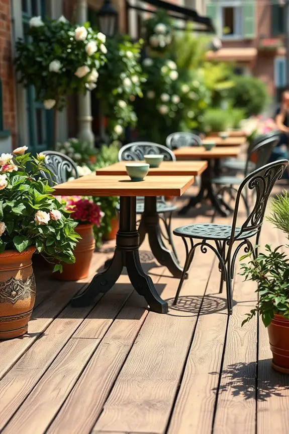rustic decking enhances outdoor ambiance