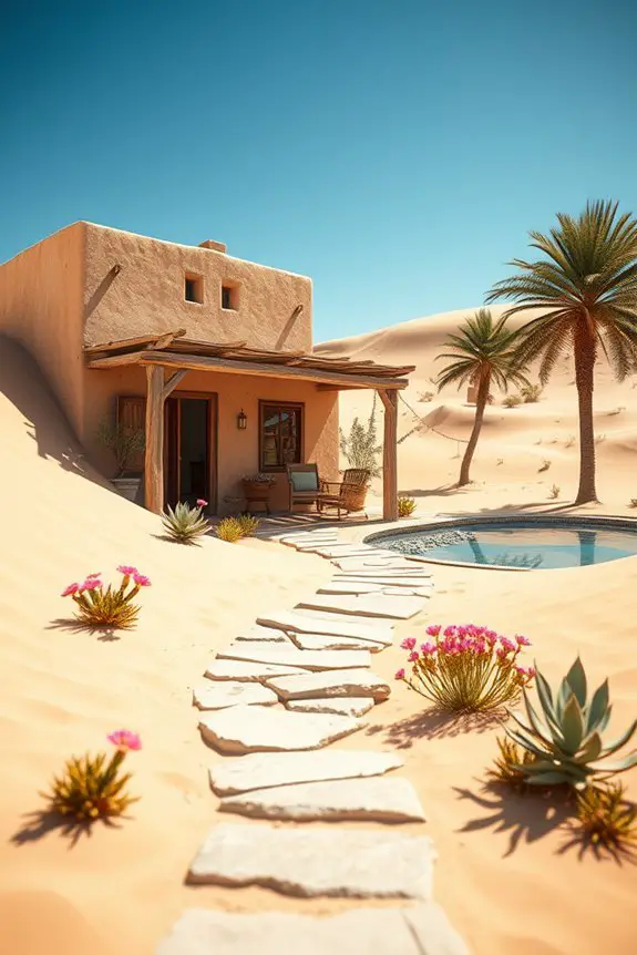 rustic desert garden oasis