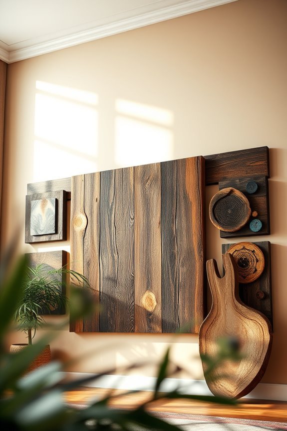 rustic distressed wood art