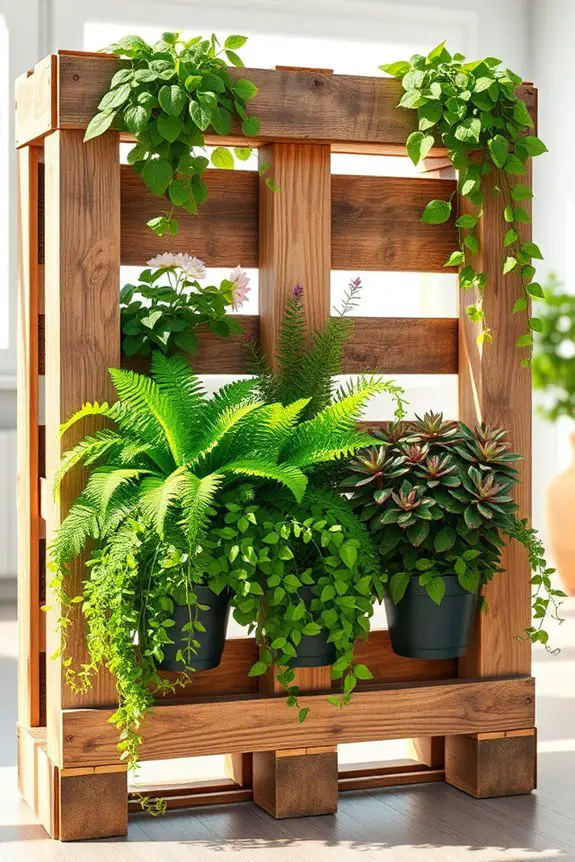 rustic diy pallet planters