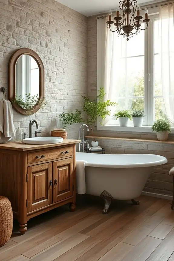 rustic elegance in bathrooms