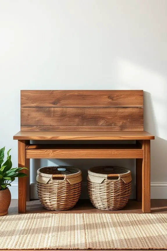 rustic entryway bench project