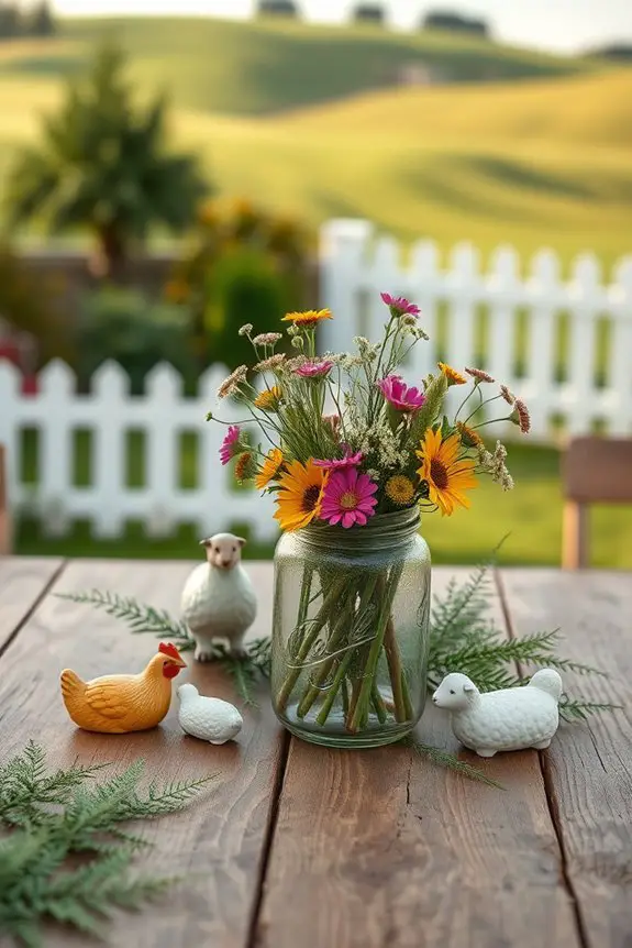 rustic farm themed centerpieces ideas