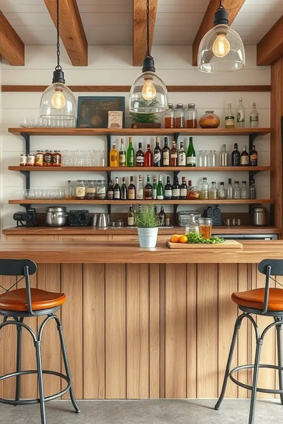 rustic farmhouse bar charm