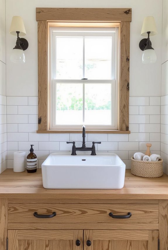 rustic farmhouse bathroom sinks