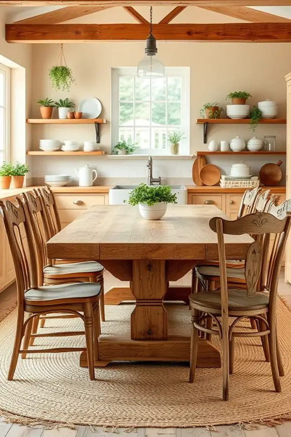 rustic farmhouse dining charm