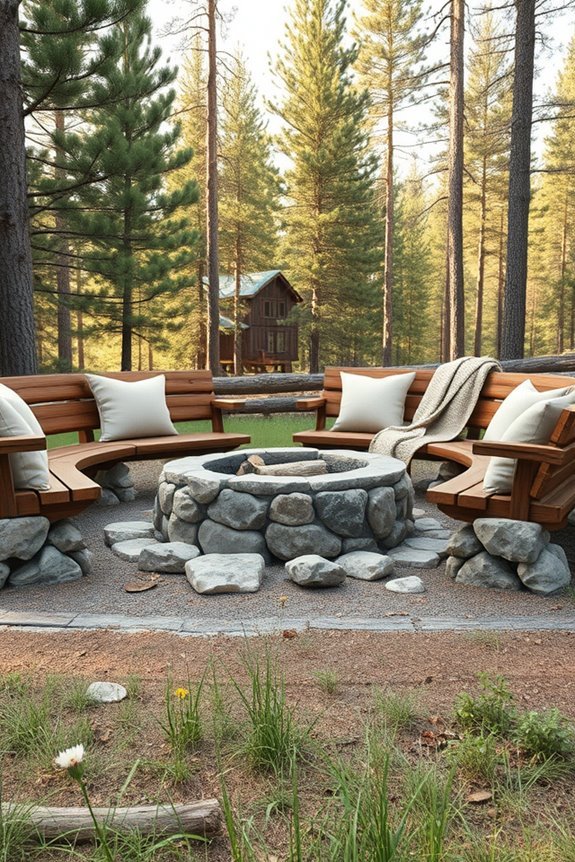rustic fire pit design
