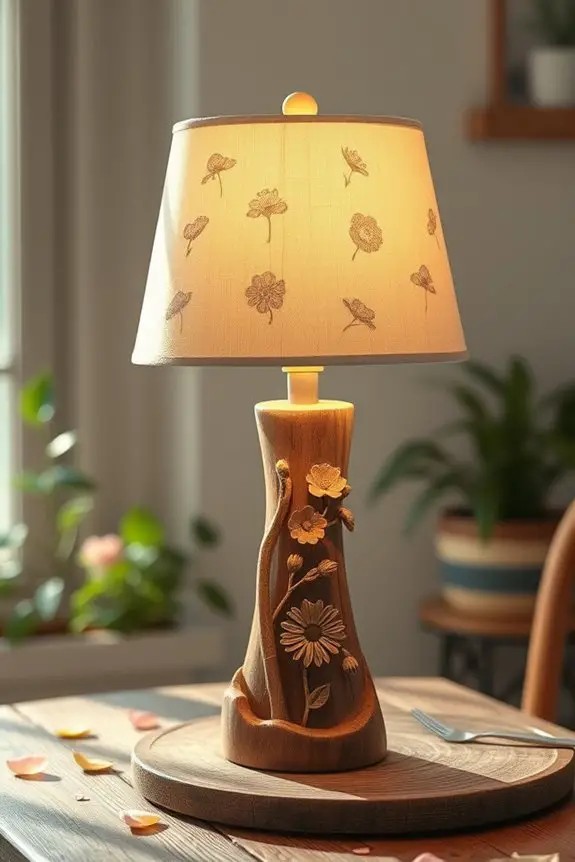 rustic floral illumination decor